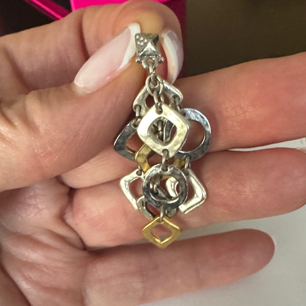 Elegant Silver and Gold Geometric Earrings